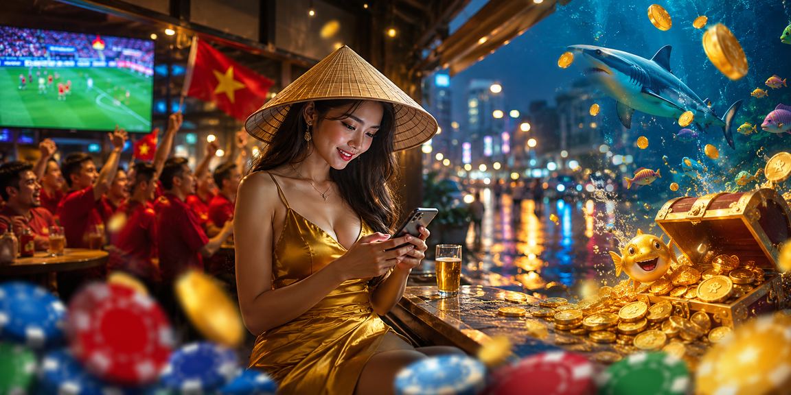 Người dùng tại TP.HCM chơi casino trên di động với hình ảnh nón lá Việt Nam